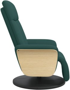 vidaXL Fotel rozkładany z podnóżkiem, ciemnozielony, tkanina 4