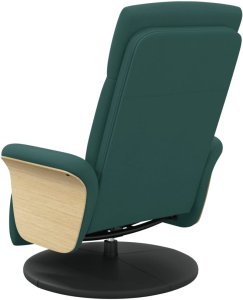 vidaXL Fotel rozkładany z podnóżkiem, ciemnozielony, tkanina 5