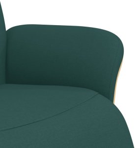 vidaXL Fotel rozkładany z podnóżkiem, ciemnozielony, tkanina 6