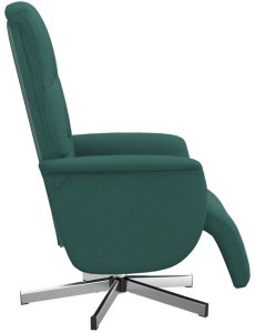 vidaXL Fotel rozkładany z podnóżkiem, ciemnozielony, tkanina 4