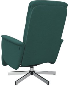 vidaXL Fotel rozkładany z podnóżkiem, ciemnozielony, tkanina 5