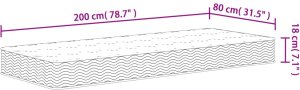 vidaXL Materac bonellowy, średnia twardość, 80x200 cm 9