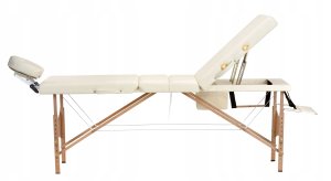 Stół, łóżko do masażu 4-segmentowe drewniane 5