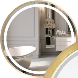LUSTRO ŚCIENNE LED 80cm MMJ Złote 1