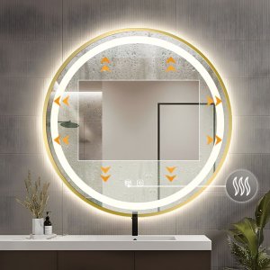 LUSTRO ŚCIENNE LED 90cm MMJ Złote 3