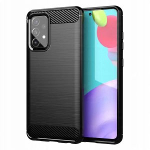 Carbon Case elastyczne etui pokrowiec Samsung Galaxy A72 4G czarny 1