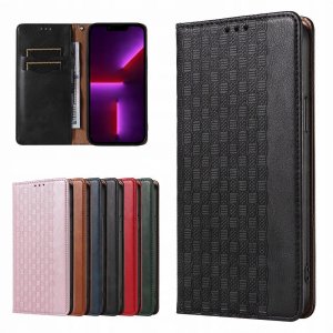 Magnet Strap Case etui do iPhone 13 Pro Max pokrowiec portfel + mini smycz zawieszka czarny 2