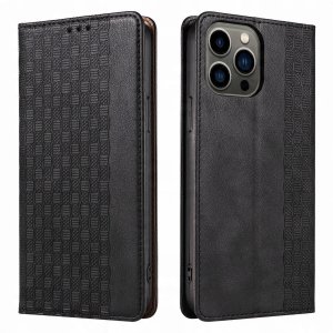 Magnet Strap Case etui do iPhone 13 Pro Max pokrowiec portfel + mini smycz zawieszka czarny 6