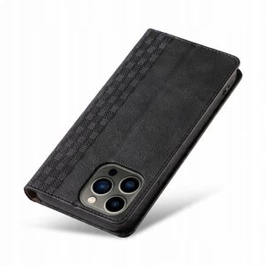 Magnet Strap Case etui do iPhone 13 Pro Max pokrowiec portfel + mini smycz zawieszka czarny 7