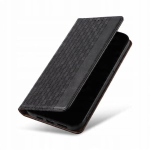 Magnet Strap Case etui do iPhone 13 Pro Max pokrowiec portfel + mini smycz zawieszka czarny 8