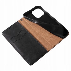 Magnet Strap Case etui do iPhone 13 Pro Max pokrowiec portfel + mini smycz zawieszka czarny 10