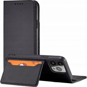 Magnet Card Case etui iPhone 14 Plus pokrowiec z klapką portfel podstawka czarne 1