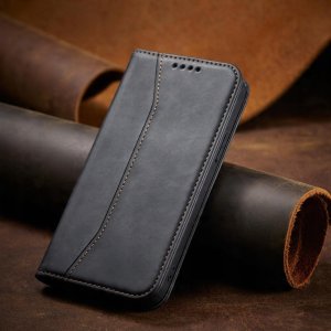 Magnet Fancy Case etui iPhone 14 Pro Max pokrowiec z klapką portfel podstawka czarne 12