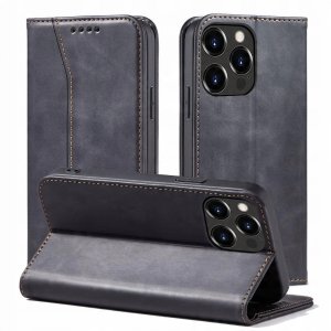 Magnet Fancy Case etui iPhone 14 Pro Max pokrowiec z klapką portfel podstawka czarne 8