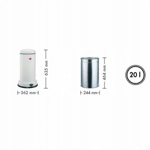 Wesco Kosz na śmieci 20l czarny BaseBoy 2