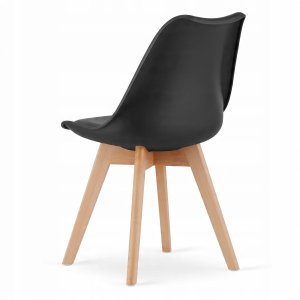 Zestaw stół kwadratowy 80x80 dąb sonoma + 4 krzesła MARK czarne 7