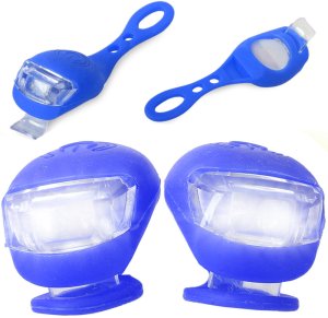 Oświetlenie rowerowe lampki 2 led przód rower 2szt silikonowe wodoodporne 1
