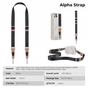 Pasek do aparatu K&F Concept Alpha Strap - czarny 18