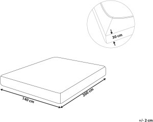 Prześcieradło z gumką JANBU Bawełna 140x200 cm Zielony 3