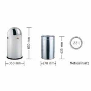Wesco Kosz na śmieci zielony 22l Pushboy Junior - Wesco 2