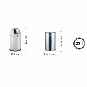 Wesco Kosz na śmieci zielony 22l Pushboy Junior - Wesco 5