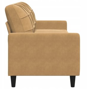 VidaXL Sofa 3-osobowa, brązowa, 210 cm, tapicerowana aksamitem 5