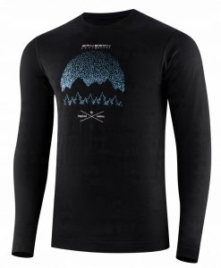 Brubeck LS1414M Koszulka męska z długim rękawem OUTDOOR WOOL PRO czarny M - GÓRY 14 3