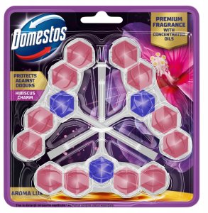 DOMESTOS Kostka toaletowa Aroma Lux Hibiscus Oil & Wild Berries 2 x 55 g 1