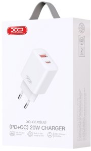 XO ładowarka sieciowa CE12 PD QC 3.0 20W BIAŁA 3