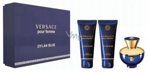 SET VERSACE Dylan Blue Pour Femme EDP spray 50ml + SHOWER GEL 50ml + BODY LOTION 50ml 1