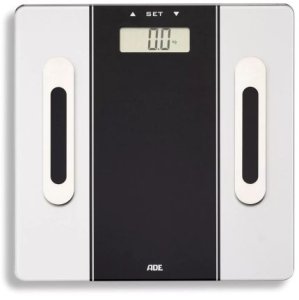 Waga łazienkowa z analizą masy ciała, do 180 kg, 30 x 30 cm, czarna / ADE 1