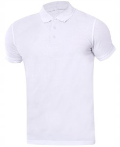 Ardon ARDONZIDYN - Męska koszulka polo z wstępnie pranej bawełny odporniejszej na blaknięcie kolorów materiał z silikonowym wykończeniem - biały 2XL 10