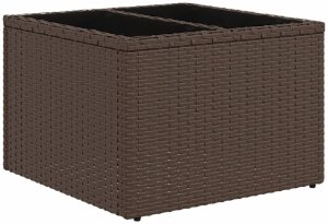 vidaXL 14-cz. zestaw mebli ogrodowych z poduszkami, brązowy polirattan 6