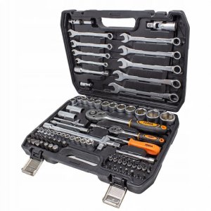 Zestaw narzędzi 82el. 1/2" i 1/4" (6-kątnych) (4-32mm) 2