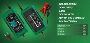 Prostownik ładowarka do akumulatora LCD 3