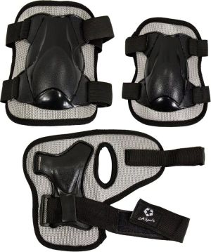 L.A. Sports ZESTAW OCHRANIACZY JUNIOR Rozmiar S (37171BK) 12