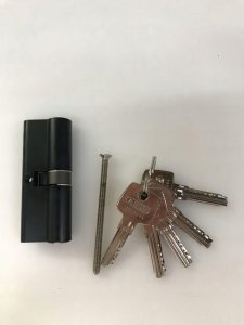 DOOR CYLINDER D6XBK 40/40 BLACK 6