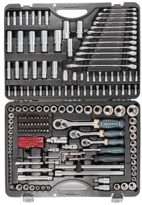 Zestaw narzędzi 216el. 1/4", 3/8", 1/2" (6-kątnych) (4-32mm) PREMIUM 3
