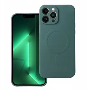 Futerał SILICONE MAG COVER kompatybilny z MagSafe do SAMSUNG A56 zielony 1