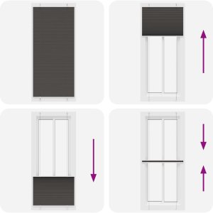 vidaXL Roleta plisowana czarna 100x200 cm Szerokość tkaniny 99,4 cm 7
