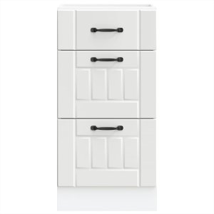 vidaXL Szafka kuchenna dolna Lucca z białego drewna klejonego 3