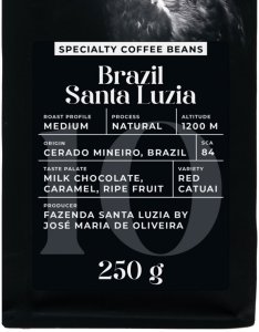 Specialty coffee beans Black Crow White Pigeon Brazil Santa Luzia, 250 g 1