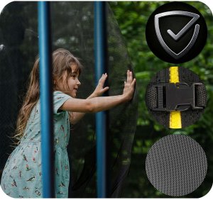NeoSport Trampolina ogrodowa 10ft/312cm z siatką wewnętrzną i drabinką 11
