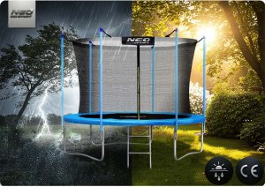 NeoSport Trampolina ogrodowa 10ft/312cm z siatką wewnętrzną i drabinką 8