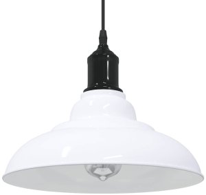 Lampa wisząca z regulacją wysokości E27 połysk biały metal 2