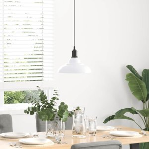 Lampa wisząca z regulacją wysokości E27 połysk biały metal 3