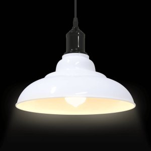 Lampa wisząca z regulacją wysokości E27 połysk biały metal 6