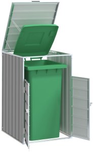Obudowa na kosz na śmieci, pojedyncza, szara, 72x81x115 cm 2