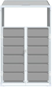 Obudowa na kosz na śmieci, pojedyncza, szara, 72x81x115 cm 5