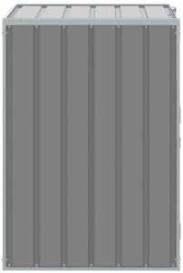 Obudowa na kosz na śmieci, pojedyncza, szara, 72x81x115 cm 6